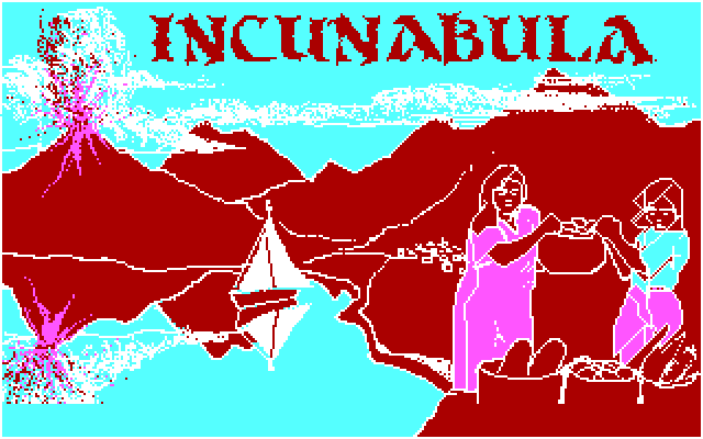 Incunabula IBM PC/Compatibles Screenshot: Title screen.