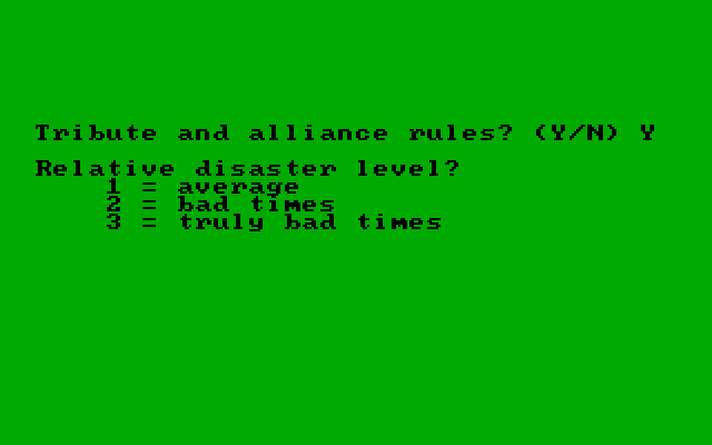 Incunabula IBM PC/Compatibles Screenshot: How much disaster do you want?