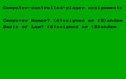Incunabula for IBM PC/Compatibles - A few more game options.