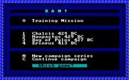 RAM! for IBM PC/Compatibles - The main menu.