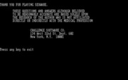 Sexware for IBM PC/Compatibles - A disclaimer when leaving the game...