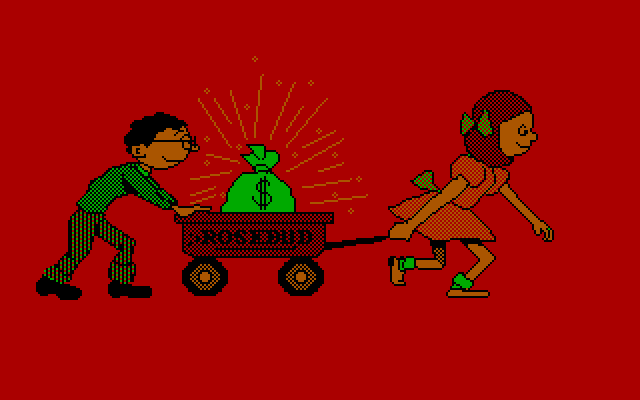 Tinker Tales IBM PC/Compatibles Screenshot: Yay, some treasure!