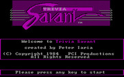 Trivia Savant for IBM PC/Compatibles - Welcome to the game!