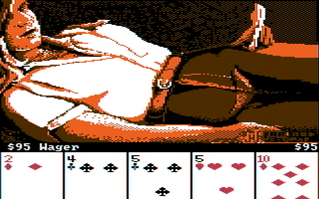 Strip Poker: A Sizzling Game of Chance IBM PC/Compatibles Screenshot: Game start.