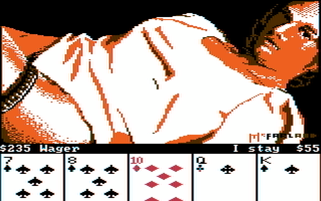 Strip Poker: A Sizzling Game of Chance IBM PC/Compatibles Screenshot: How much do you want to wager?