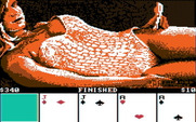Strip Poker: A Sizzling Game of Chance for IBM PC/Compatibles - Deciding which cards to discard...