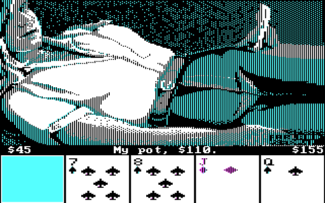 Strip Poker: A Sizzling Game of Chance IBM PC/Compatibles Screenshot: I lost this hand!