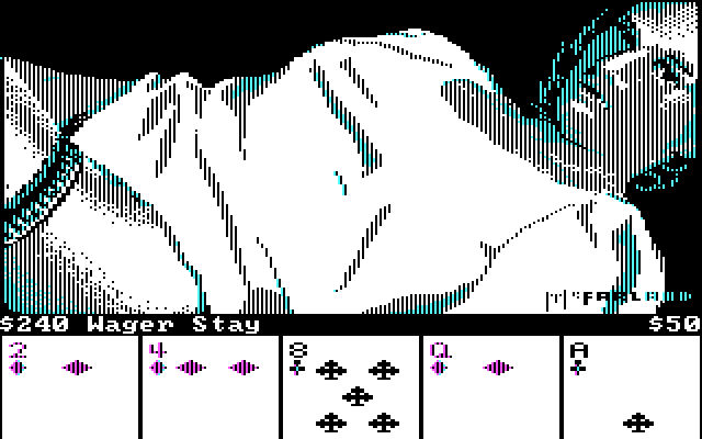 Strip Poker: A Sizzling Game of Chance IBM PC/Compatibles Screenshot: Want to place a bet, or stay?