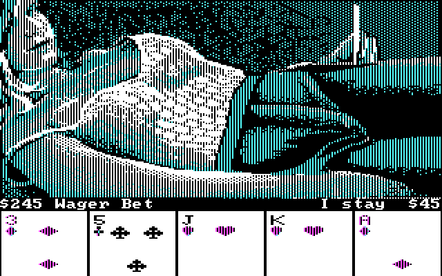 Strip Poker: A Sizzling Game of Chance IBM PC/Compatibles Screenshot: Care to place a bet?