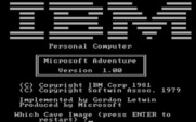 Microsoft Adventure for IBM PC/Compatibles - Title screen.