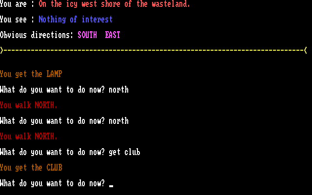 Terror in the Ice Caverns IBM PC/Compatibles Screenshot: Picking up some more items.
