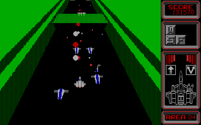 Silpheed IBM PC/Compatibles Screenshot: Numerous enemies sometimes attack at once...
