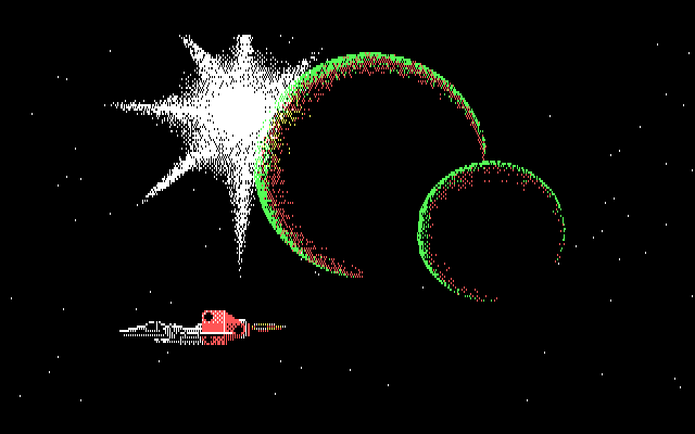 Silpheed IBM PC/Compatibles Screenshot: A brief intermission before the next level begins...