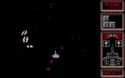 Silpheed for IBM PC/Compatibles - Asteroids circle and protect your ship.