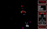 Silpheed for IBM PC/Compatibles - Battle with a large ship.