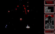 Silpheed for IBM PC/Compatibles - Flying through an asteroid belt.