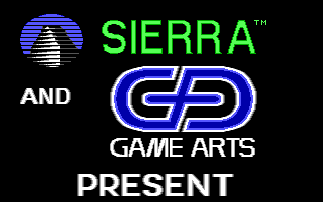 Silpheed IBM PC/Compatibles Screenshot: Sierra and Game Arts logo.