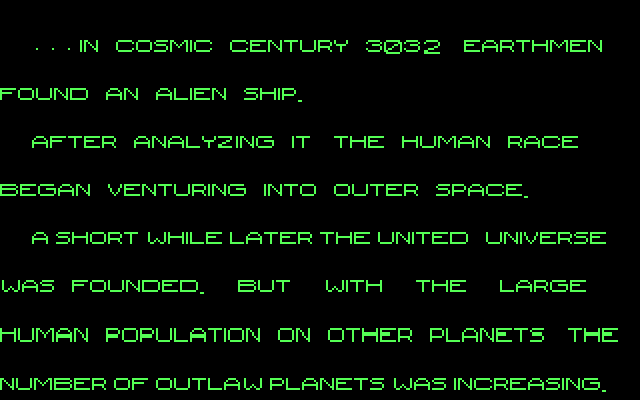 Silpheed IBM PC/Compatibles Screenshot: Introduction continued...Here's the story so far...