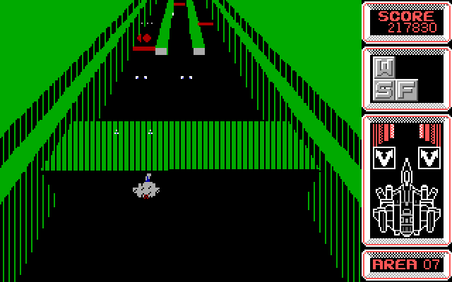 Silpheed IBM PC/Compatibles Screenshot: There are several passages to choose from...which one is safest?