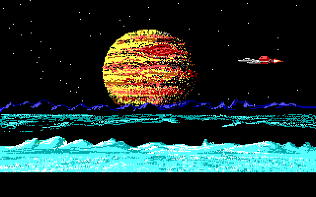Silpheed IBM PC/Compatibles Screenshot: The third intermission sequence...