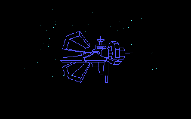 Silpheed IBM PC/Compatibles Screenshot: Introduction...approaching a ship...