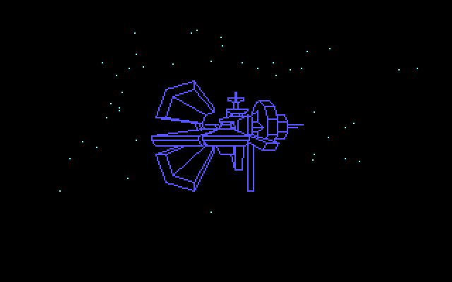 Silpheed IBM PC/Compatibles Screenshot: Introduction...a ship approaches...