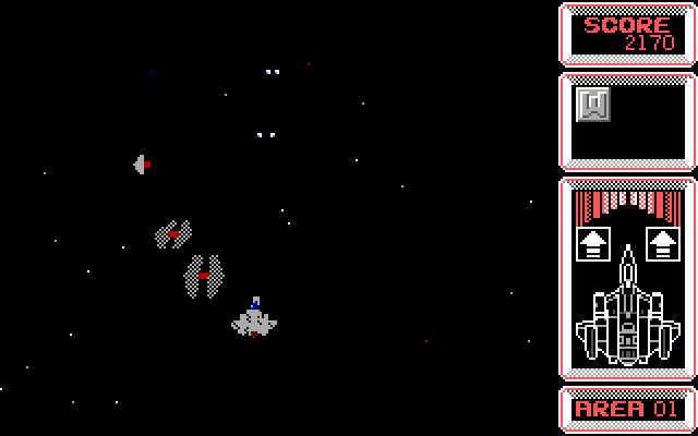 Silpheed IBM PC/Compatibles Screenshot: The first level...under attack already!