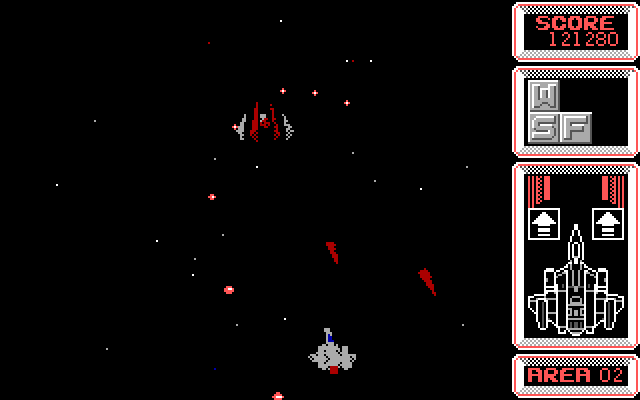 Silpheed IBM PC/Compatibles Screenshot: The Area 02 end of level boss...