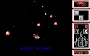Silpheed for IBM PC/Compatibles - Entering an asteroid belt...collect the H to increase your shield.