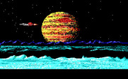 Silpheed for IBM PC/Compatibles - Intermission...the Silpheed flies past a planet...