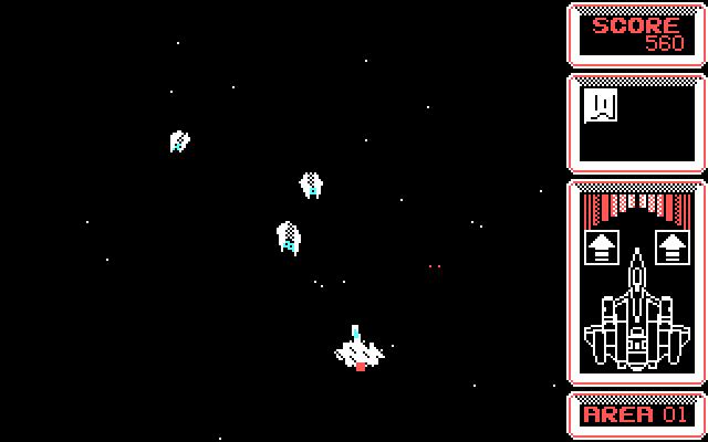 Silpheed IBM PC/Compatibles Screenshot: Area 01...a few enemies approach!