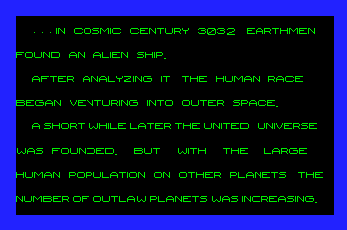 Silpheed Apple IIgs Screenshot: The story...