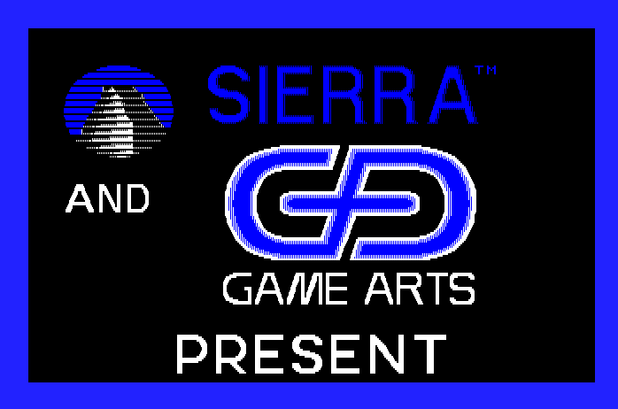 Silpheed Apple IIgs Screenshot: Sierra and Game Arts logo.