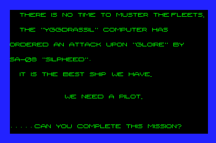 Silpheed Apple IIgs Screenshot: ...Can you complete this mission?