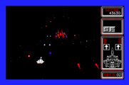 Silpheed for Apple IIgs - Attacking a large ship...