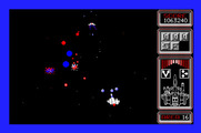 Silpheed for Apple IIgs - This ship fires mines the follow you until destroyed.