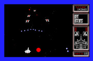 Silpheed for Apple IIgs - The planet background graphics aren't shown in the Apple IIgs version due to system limitations.