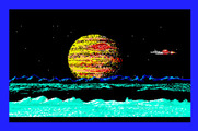 Silpheed for Apple IIgs - The Silpheed continues on to the next mission...