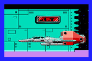 Silpheed for Apple IIgs - People cheer as the Silpheed flies by...