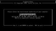 Silpheed for IBM PC/Compatibles - Sound device selection (Version 3.2).