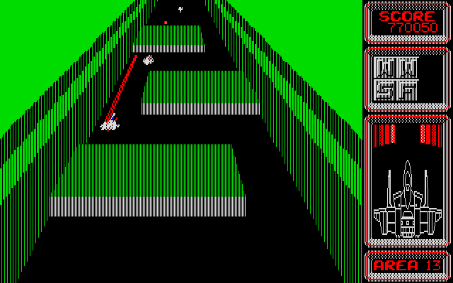 Silpheed PC-8800 Series Screenshot: This fortress is a maze!