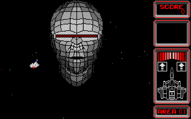 Silpheed PC-8800 Series Screenshot: Game start.