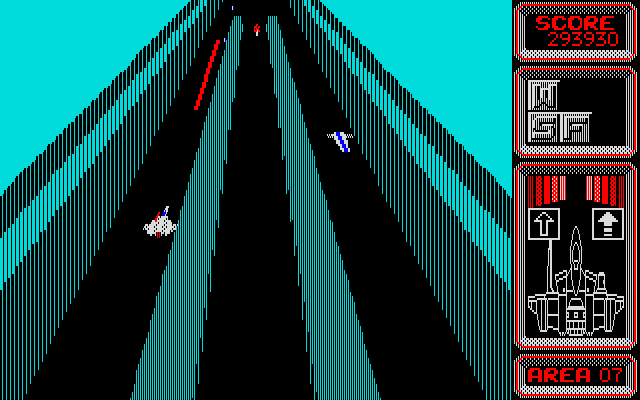 Silpheed PC-8800 Series Screenshot: Sometimes there are multiple paths...