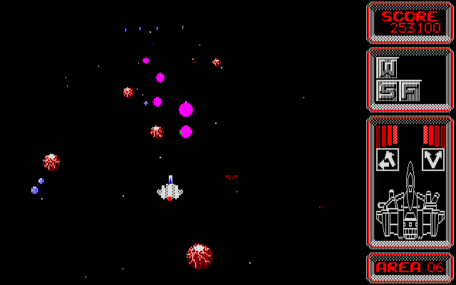 Silpheed PC-8800 Series Screenshot: Time for some asteroids!