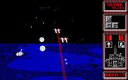 Silpheed for PC-8800 Series - Above a planet; avoid those lasers!