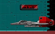 Silpheed for PC-8800 Series - The next cut scene; Silpheed coming in for a landing.