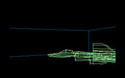 Silpheed for PC-8800 Series - The camera circles around as the Silpheed takes flight...