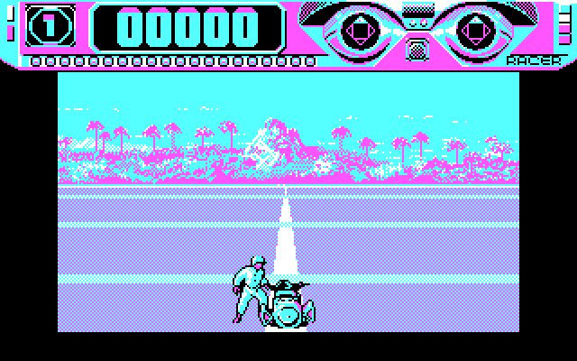 Space Racer IBM PC/Compatibles Screenshot: Time to begin the game...