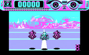 Space Racer for IBM PC/Compatibles - Beginning a race on the second track.