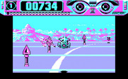 Space Racer for IBM PC/Compatibles - One of the other racers crashes!